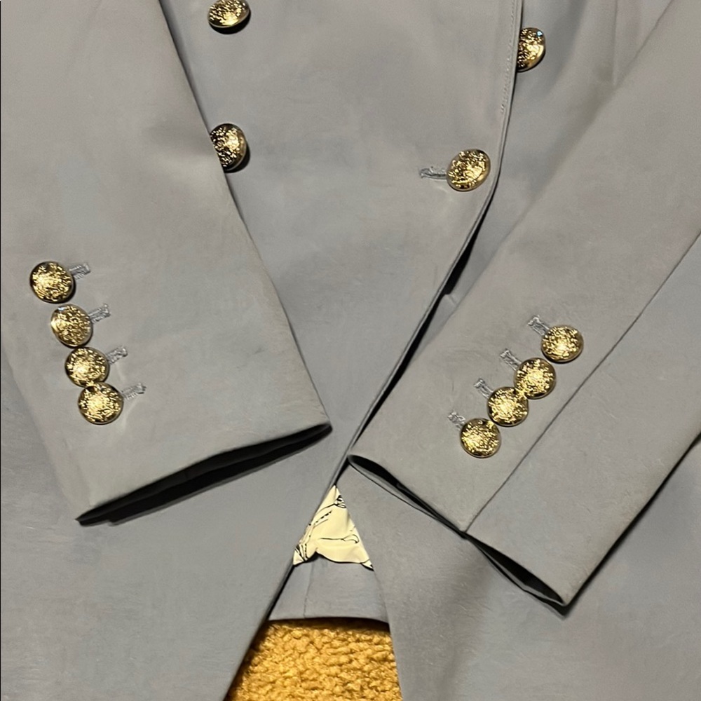 White House Black Market Blue Blazer with Notched Lapels - Picture 3 of 5